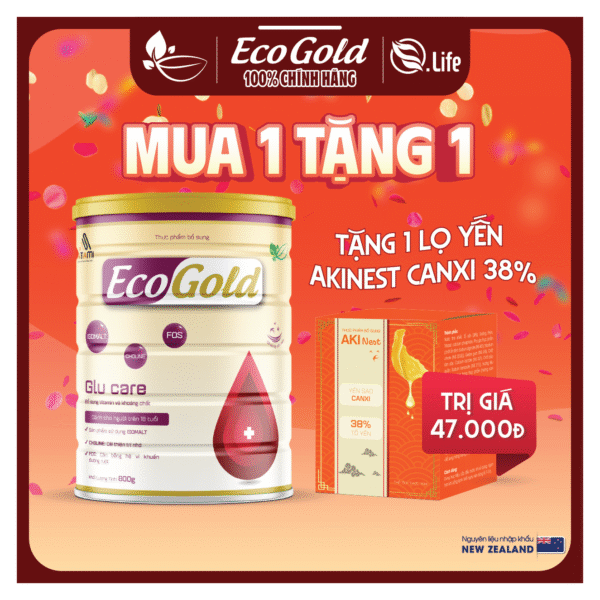 ECOGOLD GLU CARE-900G -Sữa dành cho người tiểu đường, tiền đái tháo đường - Hình ảnh 2
