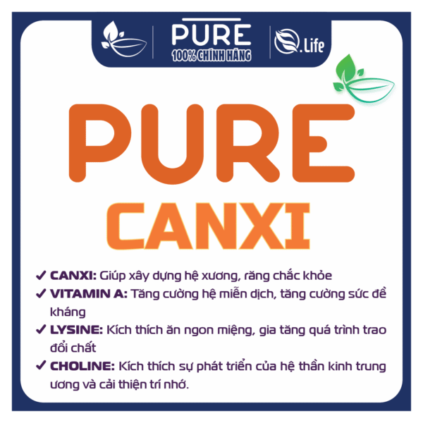 PURE CANXI – BỔ SUNG CANXI NGỪA LOÃNG XƯƠNG - Hình ảnh 3